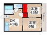 ココブランチ 2DKの間取り