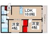ミア流山 2LDKの間取り