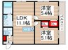 ミア流山 2LDKの間取り