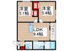 ミア流山 2LDKの間取り