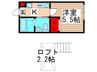 オリオン五反野 1Kの間取り