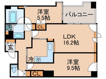 間取図 ﾊﾟｰｸｻｲﾄﾞｳｲﾝｸﾞｽ(211)