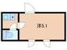 CH　RESIDENCE　早稲田鶴巻町 1Rの間取り
