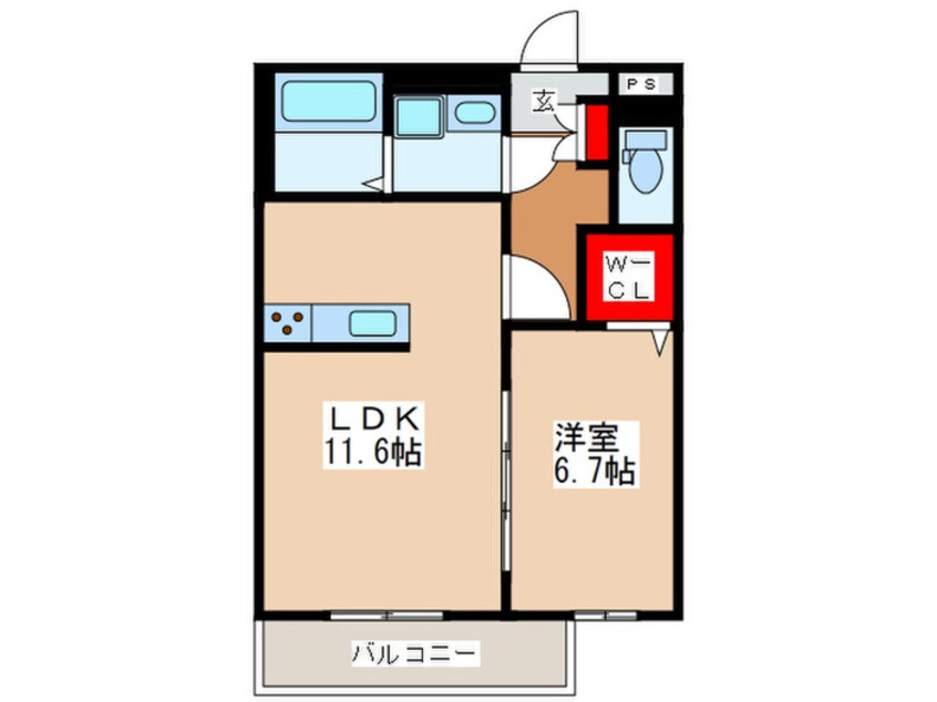 間取図 クレール ラ ウィステリア