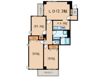 間取図 オーロヴェルデ田園調布