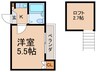 サングリ－ン桜川２ 1Kの間取り