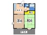 ハイツＭ１ 2Kの間取り