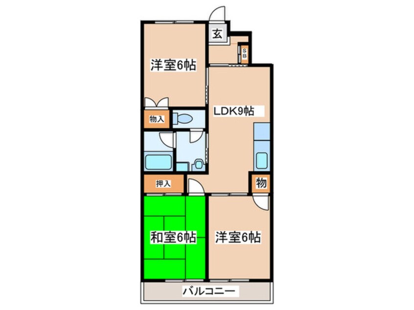 間取図 ラフォ－レ武蔵野