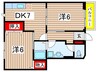 リヴィエールⅡ 2DKの間取り