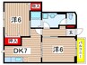 リヴィエールⅡ 2DKの間取り