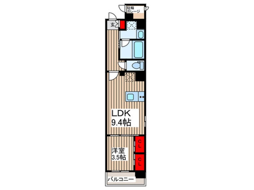 間取図 Live Flat 三ノ輪Ⅱ