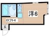 ユナイト菅サウス・バンク 1Rの間取り