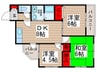 ヴィラ小溝 3DKの間取り