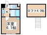 きららふちのべ 1Rの間取り