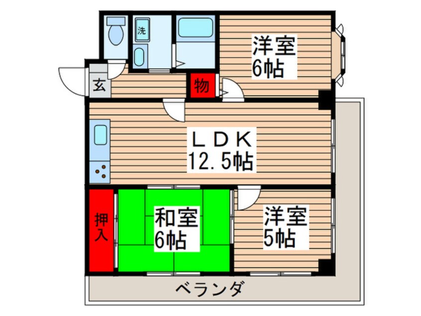 間取図 サムソンコ－ト