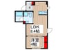 アトリオフラッツ北千住サウス 1LDKの間取り