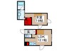 アトリオフラッツ北千住サウス 1LDKの間取り