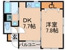 エルシャンテ 1DKの間取り