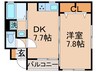 エルシャンテ 1DKの間取り