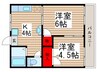 ティアラ津田沼Ⅳ 2Kの間取り