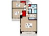 PRIME URBAN 東中野 COURT 2LDKの間取り