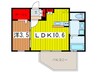 プチボヌール 1LDKの間取り
