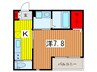 プチボヌール 1Kの間取り