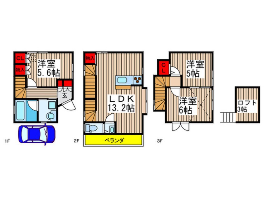 間取図 大和田３丁目貸家