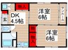 貸戸建住宅 2DKの間取り