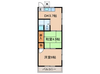 間取図 サンドエル吉田