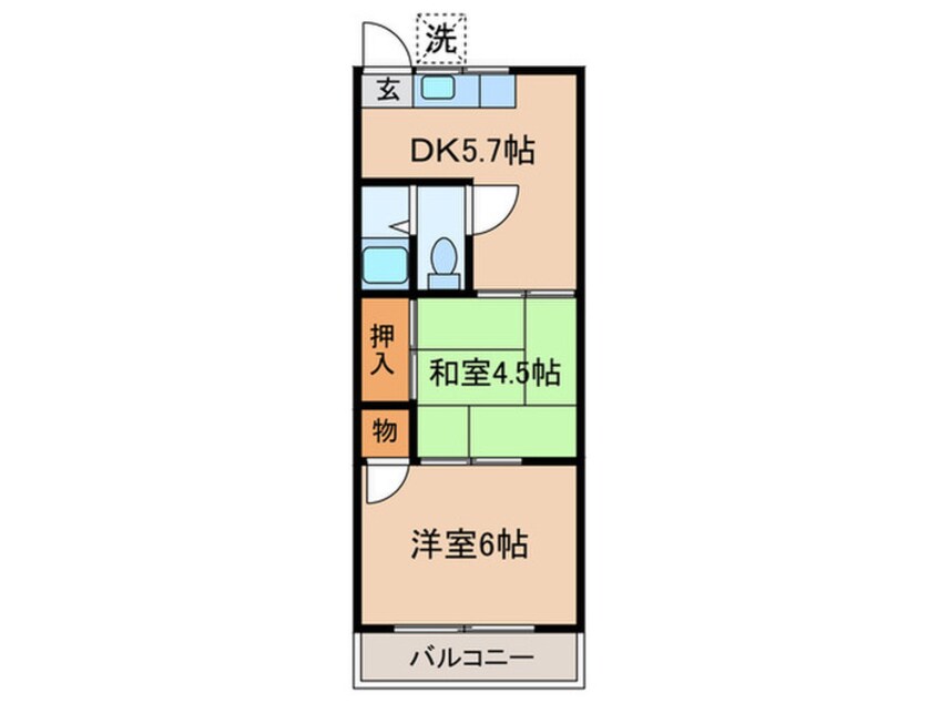間取図 サンドエル吉田