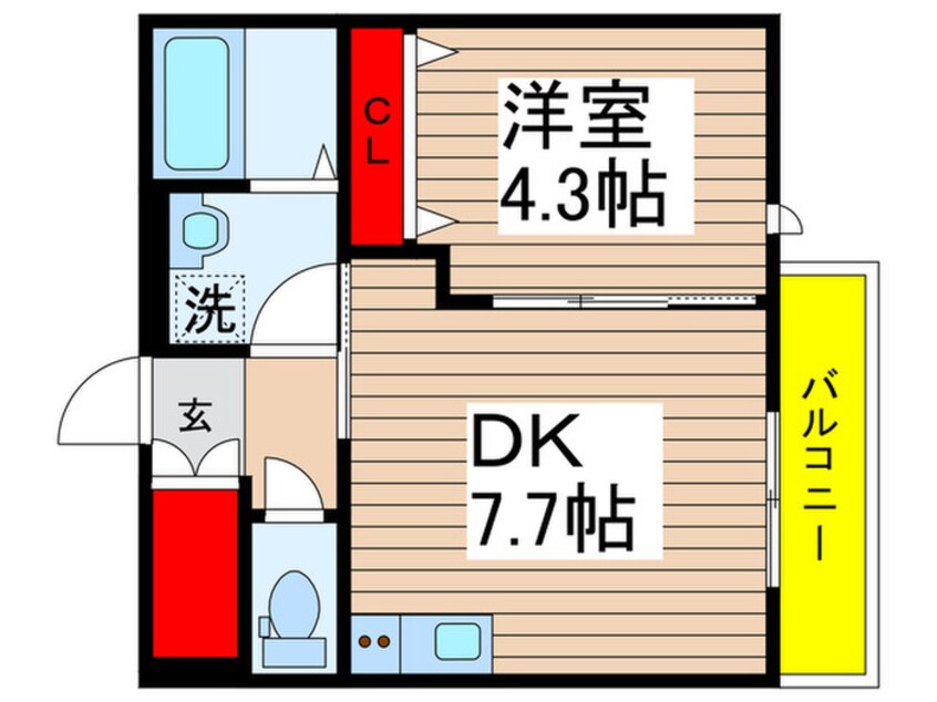 間取図 プランタン村上