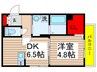 仮）八千代市村上ｱﾊﾟｰﾄ新築計画 1DKの間取り