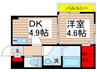 仮）八千代市村上ｱﾊﾟｰﾄ新築計画 1DKの間取り