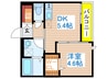 プランタン村上 1DKの間取り