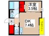 仮）八千代市村上ｱﾊﾟｰﾄ新築計画 1DKの間取り