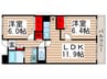 エクセルシァ　ＪＭ 2LDKの間取り