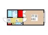 アイリスコ－ト 1Kの間取り
