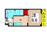 アーバンパーク六町 1Kの間取り