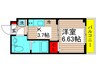 アーバンパーク六町 1Kの間取り