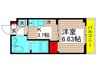 アーバンパーク六町 1Kの間取り