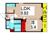 アーバンパーク六町 1LDKの間取り