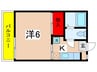 サニ－ハウスＢ 1Kの間取り