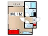 ケンズグランノ－リ・エム 1Rの間取り