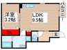 ｸﾚｽﾄﾊｳｽ 1LDKの間取り