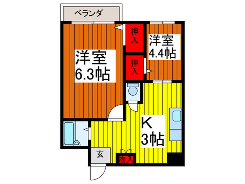 間取図 領家パレス