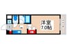 グランデルタ 1Kの間取り