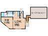Decor Bloccoときわ台 1LDKの間取り