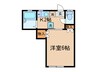 西山コーポ 1Kの間取り