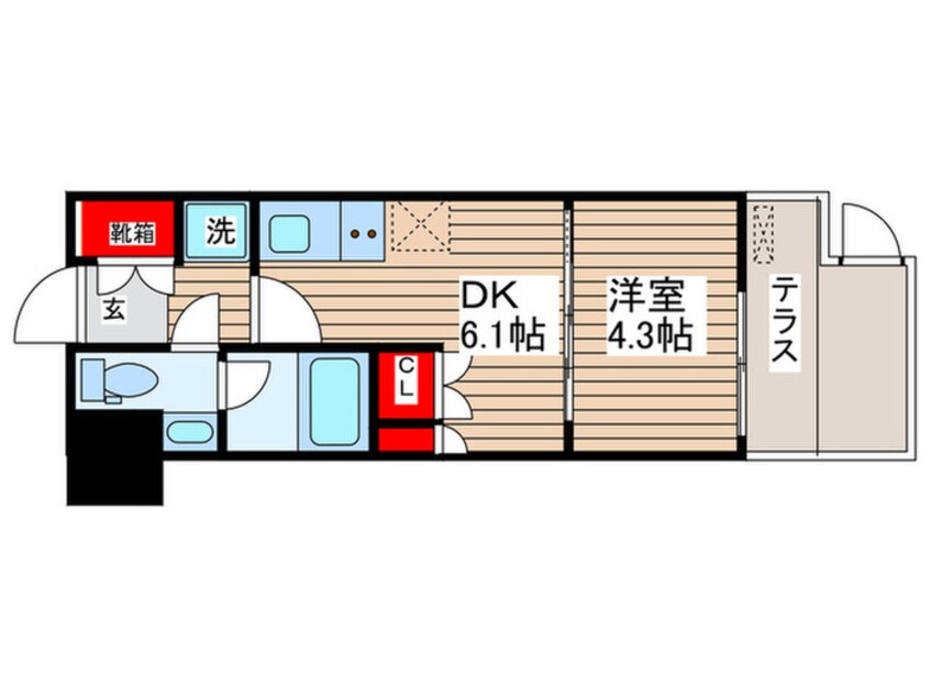 間取図 ﾊﾟｰｸｱｸｼｽ東陽町ﾚｼﾞﾃﾞﾝｽ